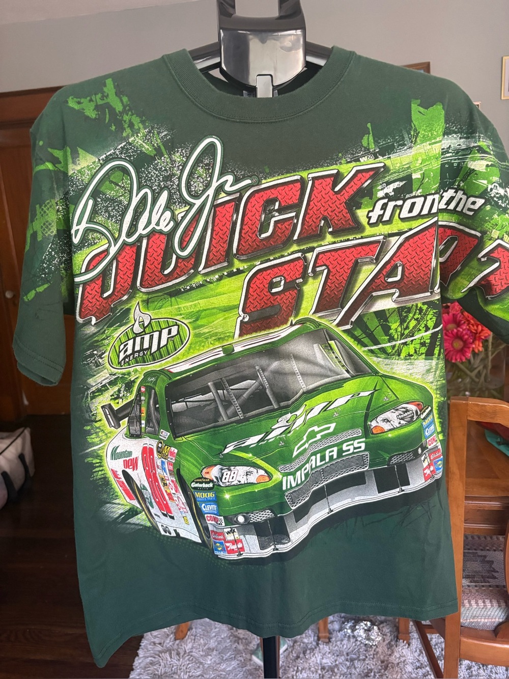Dale Earnhardt Jr. #88 NASCAR Graphic T-Shirt — "Quick Start" Amp Energy